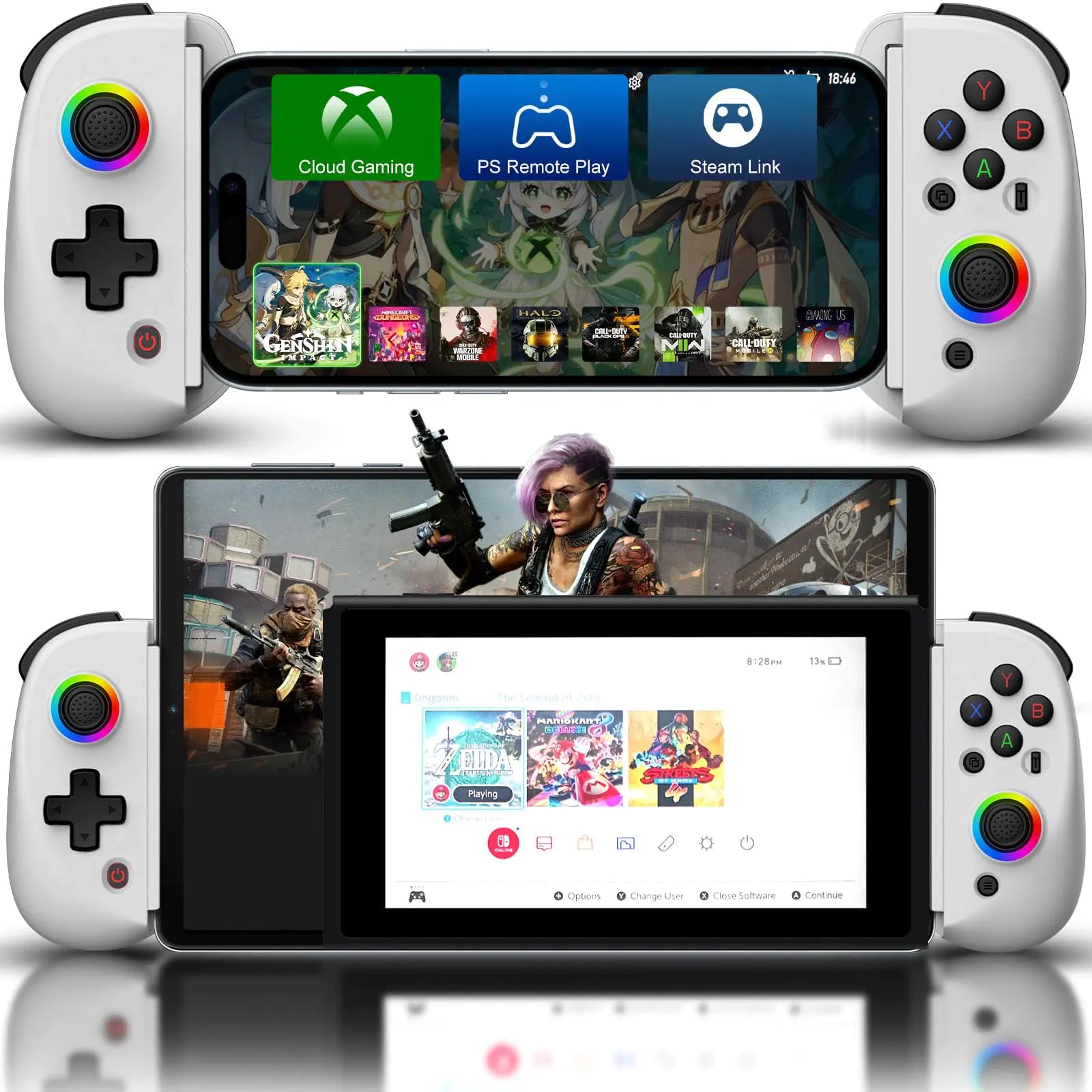 Mobile Gaming Controller for iPhone/iPad/Tablet/Android